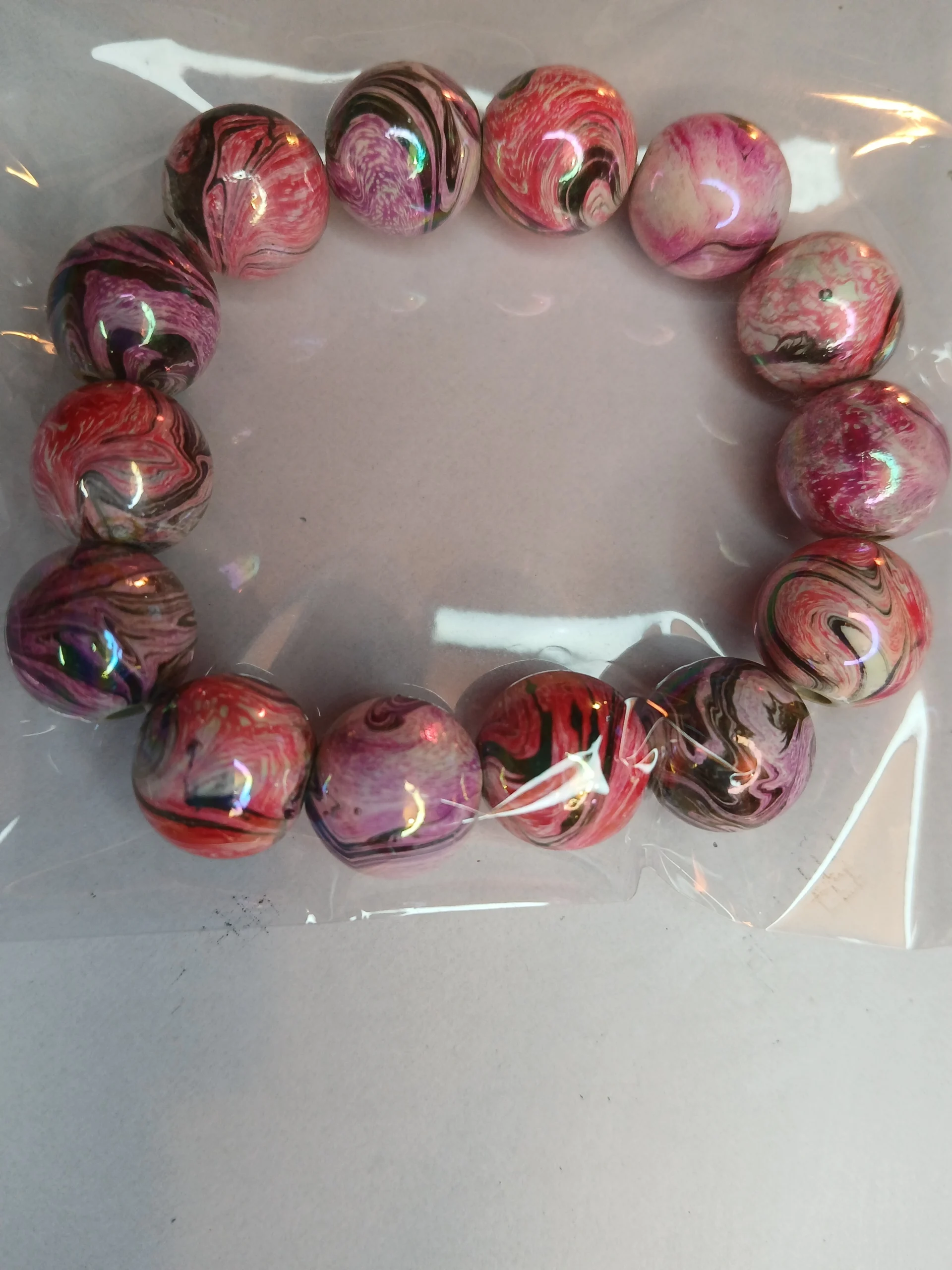 Pink Marble Effect Bracelet